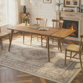Sunvega Solid Red Oak Wood Bench with Tapered Legs for Dining and Entryway