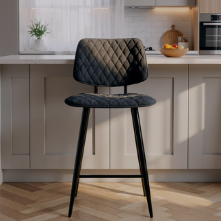 Sunvega Modern Counter Height Stool Set with Padded Seat and Back