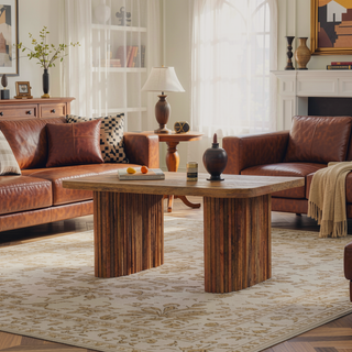 Sunvega Solid Mango Wood Soba Bench with Chunky Legs and Oak Finish