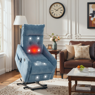 Sunvega Single Motor Power Lift Recliner Chair with Massage and Heat for Elderly
