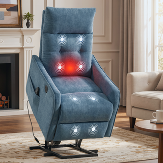 Sunvega Single Motor Power Lift Recliner Chair with Massage and Heat for Elderly