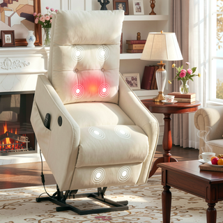 Sunvega Single Motor Power Lift Recliner Chair with Massage and Heat for Elderly