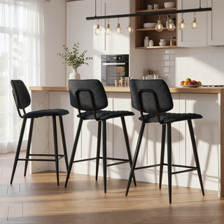 Sunvega Modern Counter Height Stool Set with Padded Seat and Back