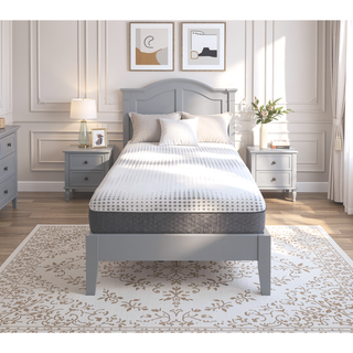 Sunvega 12" Queen Firm Green Tea Gel-Infused Memory Foam Hybrid Mattress with Pocket Coils