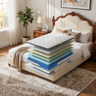 Sunvega 12 Inch Full Hybrid Mattress with Pocket Coils and Memory Foam for Medium Firm Pressure Relief