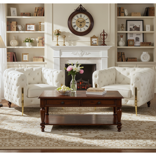 Sunvega Top Grain Italian Leather Chair with High-Density Foam Cushioning