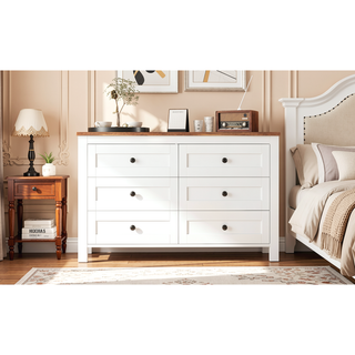 Sunvega Full Size Farmhouse Platform Bed with Double Sliding Barn Door and Charging Station