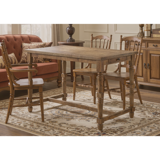 Sunvega Beige Fabric Weathered Oak Finish Counter Height Stool Set of 2