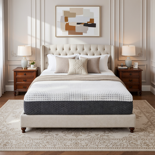 Sunvega 12" Queen Firm Green Tea Gel-Infused Memory Foam Hybrid Mattress with Pocket Coils
