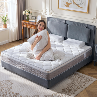 Sunvega 12 Inch Hybrid Mattress with Gel Memory Foam and Pocket Springs for Medium Firm Support
