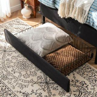 Sunvega Twin Size Upholstered Sofa Bed Frame with 2 Storage Drawers and Velvet