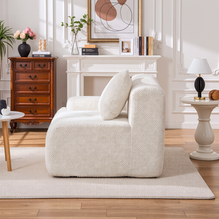 Sunvega Modular Loveseat Sofa with Tufted Design and Two Pillows for Living Room