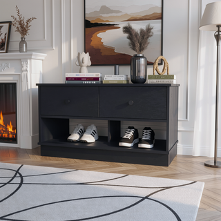 Sunvega Tulip Storage Bench with Two Drawers and Two Shelves