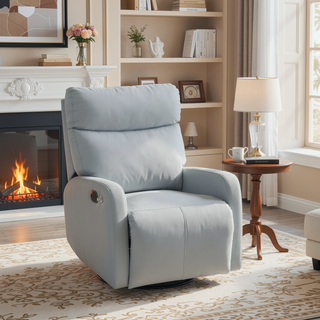 Sunvega 360 Degree Swivel Rocking Recliner Chair with Footrest for Bedroom
