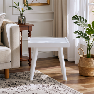 Sunvega Solid Wood Slatted Bench with Sturdy Tapered Legs for Entryway