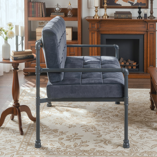 Sunvega Brantley Gray Velvet Upholstered Bench with Memory Foam Cushion