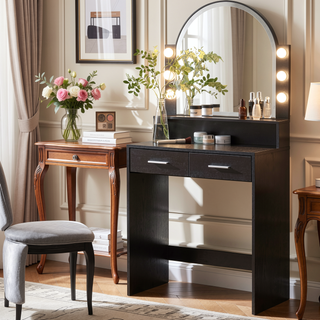 Sunvega Hollywood Style Vanity Desk with Mirror and 11 Lights 3 Modes Large Drawer for Bedroom