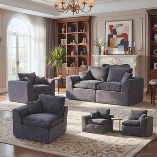 Sunvega Modular Cloud Couch Sofa with Removable Cushion Covers for Living Room