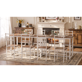 Sunvega Industrial Style Five-Piece Table and Chair Set with Backrest for Various Scenarios
