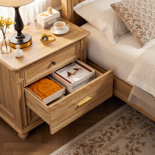 Sunvega Modern Black 9-Drawer Dresser with Golden Handles for Bedroom Storage