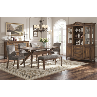 Sunvega Dark Brown Quinn Bench Crafted of Asian Hardwood Solids and Engineered Woods