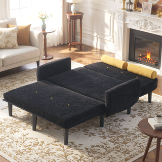 Sunvega Multiform Sofa with USB Charger Adjustable Backrest and Velvet Upholstery