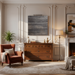 Sunvega Square Nightstand with Storage Drawer and Faux Marble Display Shelf