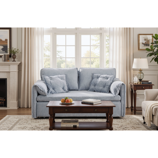 Sunvega Premium Velvet Convertible 3 in 1 Sleeper Sofa Bed with Adjustable Backrest
