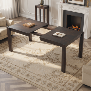 Sunvega Farmhouse Modern Solid Wood Rattan Bench for Covered Outdoor and Indoor Spaces