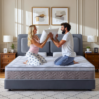 Sunvega 12 Inch Hybrid Mattress with Gel Memory Foam and Pocket Springs for Medium Firm Support