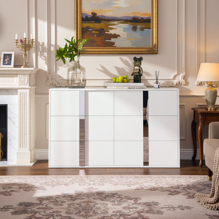 Sunvega Elegant Gray Nightstand with 2 Drawers and Metal Foot for Bedroom
