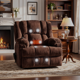 Sunvega Dual Motor Lift Recliner Chair with Massage Lumbar Heat and Power Remote
