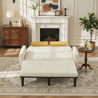 Sunvega Multiform Sofa with USB Charger Adjustable Backrest and Velvet Upholstery