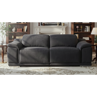 Sunvega Top Grain Italian Leather Power Reclining Sofa with USB Charger