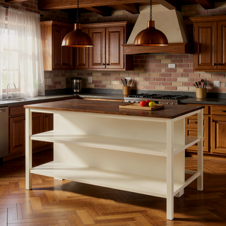 Sunvega 2-Piece Walnut Counter Height Wood Kitchen Dining Stools for Small Spaces