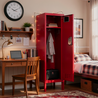 Sunvega Retro Industrial Metal Storage Locker Cabinet for Living Room Bedroom