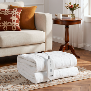 Sunvega King Size 78x80 Inch Heated Mattress Pad with Coral Fleece Fabric