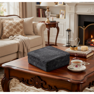 Sunvega Convertible Modular Sectional Mahjong Sofa Bed with Ottoman in Circle Fleece Fabric