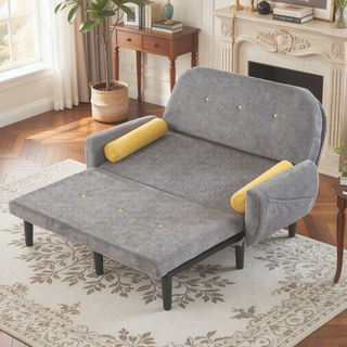 Sunvega Multiform Sofa with USB Charger Adjustable Backrest and Velvet Upholstery