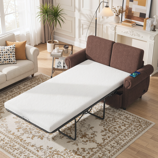 Sunvega Loveseat Sleeper Sofa Bed with Twin Memory Foam Mattress and USB Ports