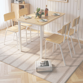 Sunvega 5-Piece Modern Dining Table Set with 4 Chairs for Small Space Kitchen