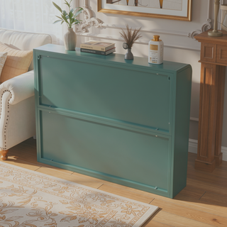 Sunvega Arched Glass Cabinet with Three Spacious Doors for Kitchen Living Room