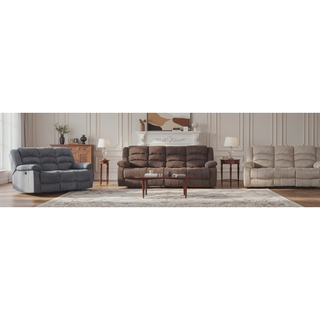 Sunvega Microfiber Upholstered Loveseat with Lumbar Support and Stainless Steel Base