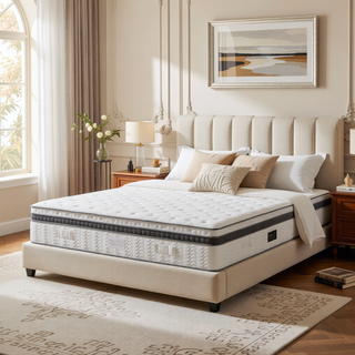 Sunvega 9 in. Full Size Pocket Coil Spring Mattress with Pressure Relief and Low Motion Transfer