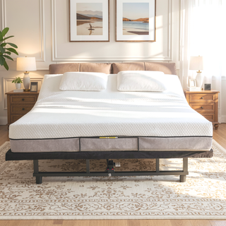 Sunvega Adjustable Queen Bed Frame with Wireless Remote Head Foot Incline USB Ports