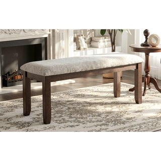Sunvega Traditional Style 5pc Dining Set with Rectangular Table and Upholstered Chairs