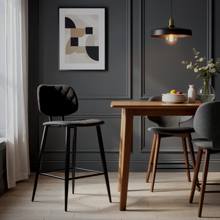 Sunvega Modern Counter Height Stool Set with Padded Seat and Back
