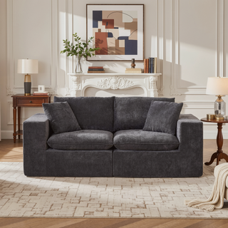 Sunvega Modern Chenille Cloud Sofa with High-Density Sponge Filling for Living Room