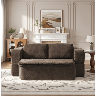 Sunvega Modern Folding Futon Floor Sofa Bed Couch with Silk Wool Cushion Blanket