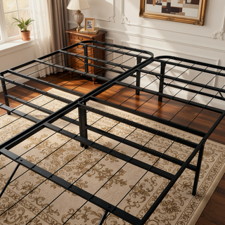 Sunvega Heavy-Duty Steel Platform Foundation with Tool-Free Assembly for Queen Bed